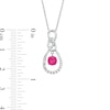 Unstoppable Love™ Lab-Created Ruby and White Lab-Created Sapphire Infinity Drop Pendant in Sterling Silver