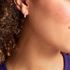 Thumbnail Image 2 of Ribbed Huggie Hoop Earrings in 14K Gold