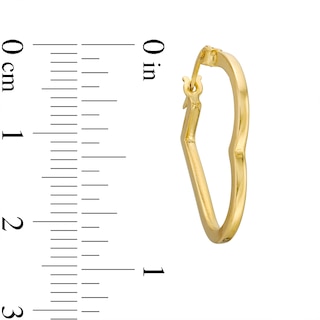Heart-Shaped Hoop Earrings in Hollow 10K Gold
