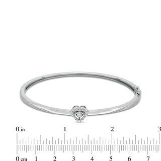 Unstoppable Love™ Diamond Accent Heart Frame Bangle in Sterling Silver