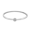 Thumbnail Image 1 of Unstoppable Love™ Diamond Accent Circle Frame Bangle in Sterling Silver