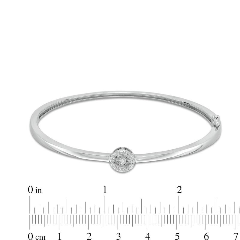 Main Image 3 of Unstoppable Love™ Diamond Accent Circle Frame Bangle in Sterling Silver