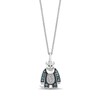 Thumbnail Image 1 of Disney Treasures Monsters, Inc. 0.11 CT. T.W. Diamond and Blue Topaz Sully Pendant in Sterling Silver