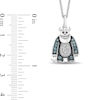 Thumbnail Image 2 of Disney Treasures Monsters, Inc. 0.11 CT. T.W. Diamond and Blue Topaz Sully Pendant in Sterling Silver