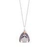 Thumbnail Image 1 of Disney Treasures Winnie the Pooh 0.08 CT. T.W. Diamond and Amethyst Eyeore Pendant in Sterling Silver and 10K Rose Gold