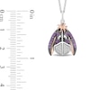 Thumbnail Image 2 of Disney Treasures Winnie the Pooh 0.08 CT. T.W. Diamond and Amethyst Eyeore Pendant in Sterling Silver and 10K Rose Gold