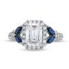 Thumbnail Image 4 of TRUE Lab-Grown Diamonds by Vera Wang Love 1.95 CT. T.W. Diamond and Sapphire Floral Engagement Ring in 14K White Gold