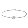 Thumbnail Image 1 of Unstoppable Love™ 0.085 CT. T.W. Diamond Interlocking Hearts Anklet in Sterling Silver - 10.0"
