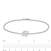 Thumbnail Image 3 of Unstoppable Love™ 0.085 CT. T.W. Diamond Interlocking Hearts Anklet in Sterling Silver - 10.0"