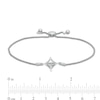 Thumbnail Image 3 of Unstoppable Love™ Diamond Accent Tilted Square Frame Bolo Bracelet in Sterling Silver - 9.5"