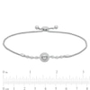 Thumbnail Image 2 of Unstoppable Love™ 0.085 CT. T.W. Diamond Circle Frame Bolo Bracelet in Sterling Silver - 9.75"