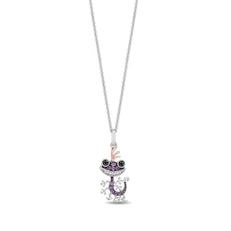 Disney Treasures Monster's Inc. Amethyst and Diamond Accent Randall Boggs Pendant in Sterling Silver and 10K Rose Gold
