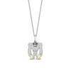 Thumbnail Image 1 of Disney Treasures Monster's Inc. 0.145 CT. T.W. Diamond Adorable Snowman Pendant in Sterling Silver and 10K Gold