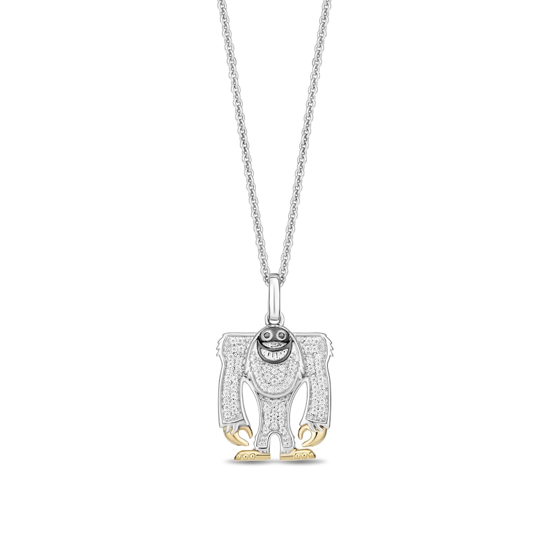 Disney Treasures Monster's Inc. 0.145 CT. T.W. Diamond Adorable Snowman Pendant in Sterling Silver and 10K Gold|Peoples Jewellers