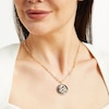 Thumbnail Image 2 of EFFY™ Collection Onyx and 0.25 CT. T.W. Diamond Dragon Medallion Pendant in 14K Gold