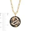 Thumbnail Image 3 of EFFY™ Collection Onyx and 0.25 CT. T.W. Diamond Dragon Medallion Pendant in 14K Gold