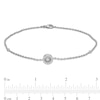 Unstoppable Love™ Diamond Accent Frame Anklet in Sterling Silver - 9.0"