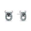 Thumbnail Image 2 of Disney Treasures Monsters, Inc. Blue Topaz and Diamond Accent Sully Stud Earrings in Sterling Silver