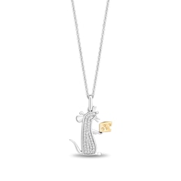 Disney Treasures Ratatouille 0.11 CT. T.W. Diamond Remy Pendant in Sterling Silver and 10K Gold