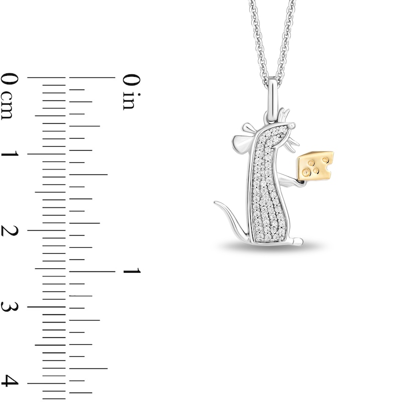 Main Image 2 of Disney Treasures Ratatouille 0.11 CT. T.W. Diamond Remy Pendant in Sterling Silver and 10K Gold