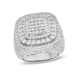 5.75 CT. T.W. Certified Lab-Grown Diamond Cushion Frame Champion-Style Ring in 10K White Gold (F/SI2)
