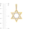 Thumbnail Image 2 of Men's 0.25 CT. T.W. Diamond Star of David Necklace Charm in 10K Gold