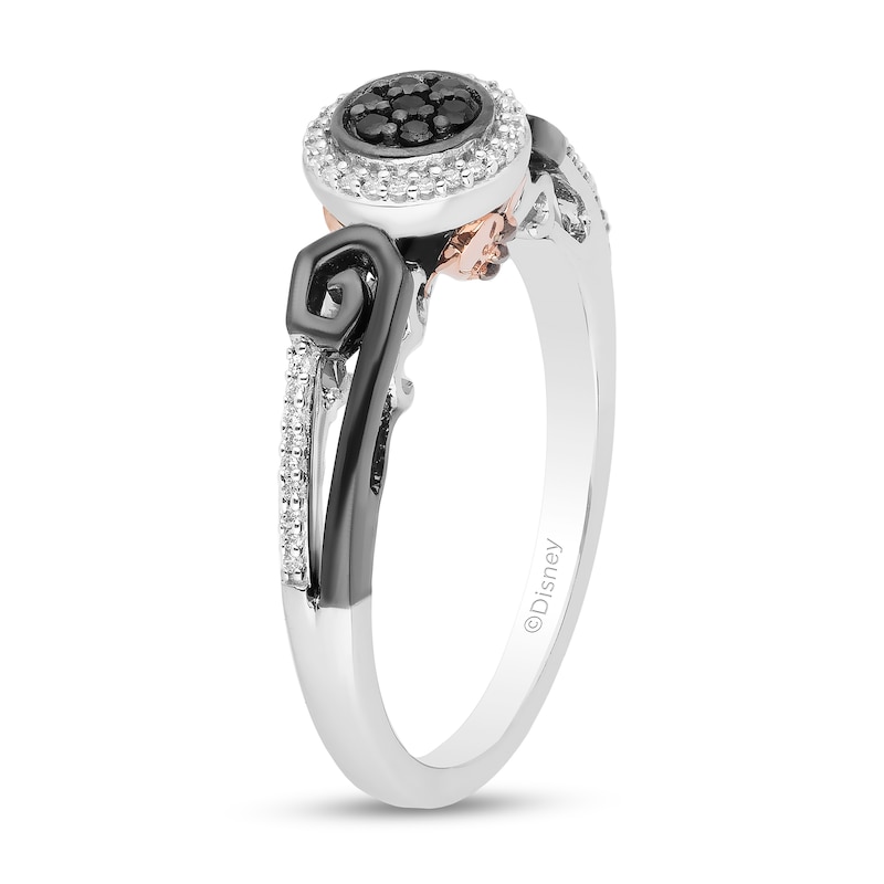 Disney Treasures The Nightmare Before Christmas 0.145 CT. T.W. Diamond Hill Ring in Sterling Silver and 10K Rose Gold