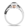 Thumbnail Image 2 of Disney Treasures The Nightmare Before Christmas 0.145 CT. T.W. Diamond Hill Ring in Sterling Silver and 10K Rose Gold