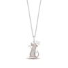 Thumbnail Image 1 of Disney Treasures Ratatouille 0.08 CT. T.W. Diamond Chef Remy Pendant in Sterling Silver and 10K Rose Gold