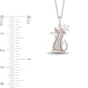 Thumbnail Image 1 of Disney Treasures Ratatouille 0.08 CT. T.W. Diamond Chef Remy Pendant in Sterling Silver and 10K Rose Gold