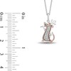 Thumbnail Image 2 of Disney Treasures Ratatouille 0.08 CT. T.W. Diamond Chef Remy Pendant in Sterling Silver and 10K Rose Gold