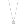 Thumbnail Image 0 of 0.50 CT. Certified Princess-Cut Diamond Solitaire Pendant in 14K White Gold (J/I3)