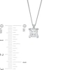 Thumbnail Image 4 of 1.00 CT. Certified Princess-Cut Diamond Solitaire Pendant in 14K White Gold (J/I3)