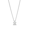 Thumbnail Image 0 of 0.30 CT. Certified Princess-Cut Diamond Solitaire Pendant in 14K White Gold (J/I3)