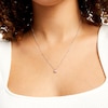 Thumbnail Image 2 of 0.20 CT. Certified Princess-Cut Diamond Solitaire Pendant in 14K White Gold (J/I3)