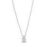 Thumbnail Image 0 of 0.10 CT. Certified Princess-Cut Diamond Solitaire Pendant in 14K White Gold (J/I3)