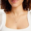 Thumbnail Image 2 of 0.10 CT. Certified Princess-Cut Diamond Solitaire Pendant in 14K White Gold (J/I3)