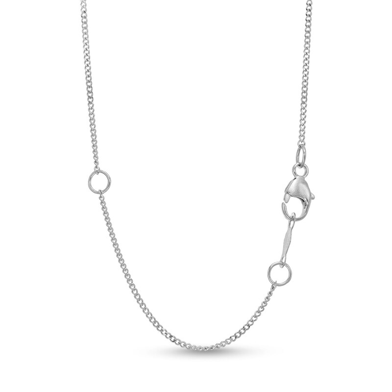 Main Image 3 of 0.10 CT. Certified Princess-Cut Diamond Solitaire Pendant in 14K White Gold (J/I3)