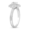 Thumbnail Image 1 of Enchanted Disney Wish 0.95 CT. T.W. Oval Diamond Frame Engagement Ring in 14K White Gold (I/I1)