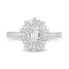 Thumbnail Image 3 of Enchanted Disney Wish 0.95 CT. T.W. Oval Diamond Frame Engagement Ring in 14K White Gold (I/I1)