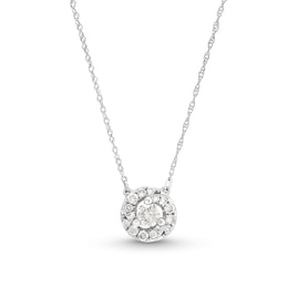 0.30 CT. T.W. Diamond Frame Pendant in 10K White Gold