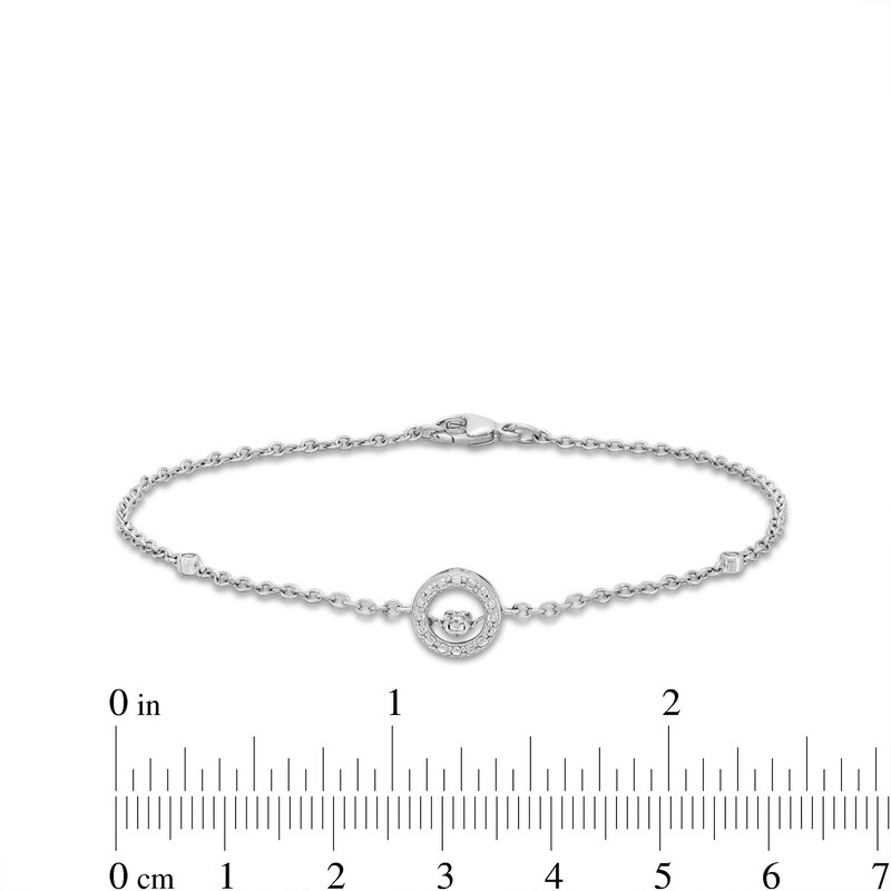 Unstoppable Love™ Diamond Accent Circle Frame Bracelet in Sterling Silver - 7.5"