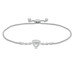 Unstoppable Love™ Diamond Accent Triangle Frame Bolo Bracelet in Sterling Silver - 9.5&quot;