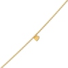 2.0mm Bead Chain with Heart Dangle Bracelet in 10K Gold - 7.5"