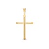 53.0mm Modern Cross Necklace Charm in Hollow 10K Gold