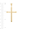 Thumbnail Image 1 of 53.0mm Modern Cross Necklace Charm in Hollow 10K Gold