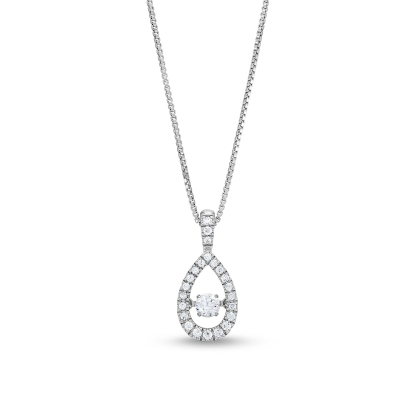 Main Image 1 of Unstoppable Love™ 0.25 CT. T.W. Diamond Teardrop Pendant in Sterling Silver