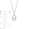 Thumbnail Image 3 of Unstoppable Love™ 0.25 CT. T.W. Diamond Teardrop Pendant in Sterling Silver