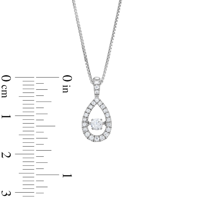 Main Image 3 of Unstoppable Love™ 0.25 CT. T.W. Diamond Teardrop Pendant in Sterling Silver