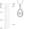 Thumbnail Image 4 of Unstoppable Love™ 0.25 CT. T.W. Diamond Teardrop Pendant in Sterling Silver